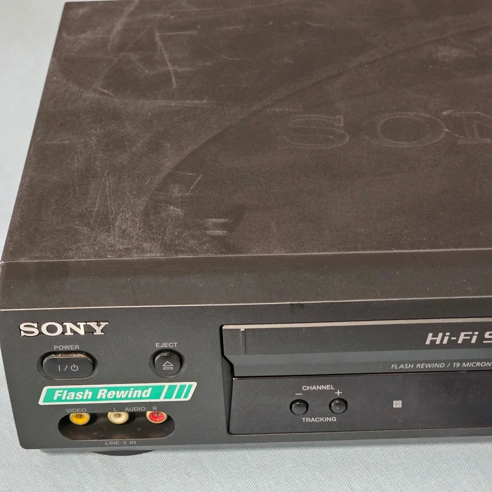 Sony SLV-N500 Hi-Fi Stereo VHS VCR Video Cassette Recorder Flash Rewind Black